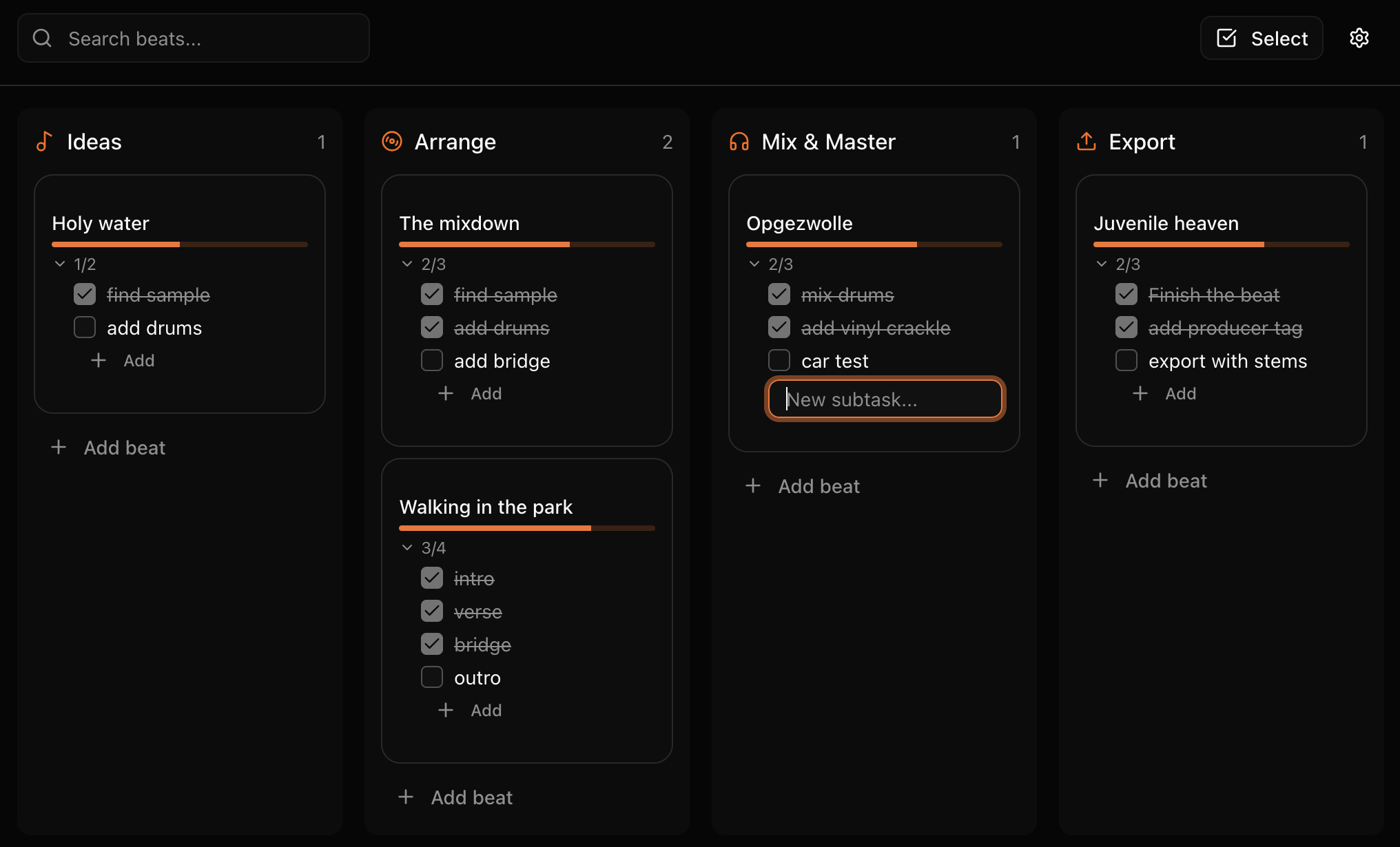 BeatOps Kanban Board